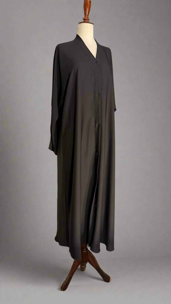 Crushed Abaya with button - Jilbabee