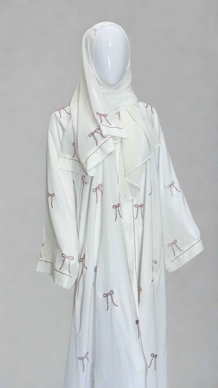 Fancy Tie Bow Abaya