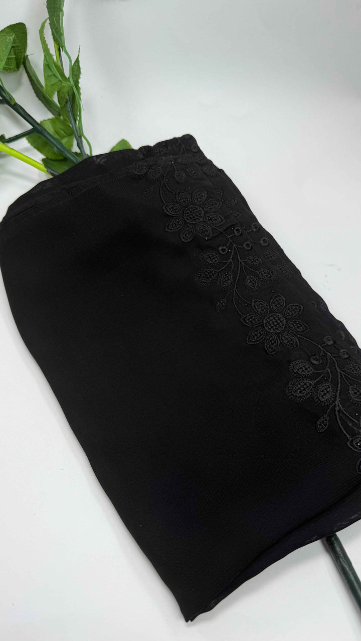 Embroidered chiffon chadder