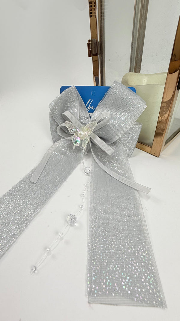 Organza Glitter Bow with Butterfly