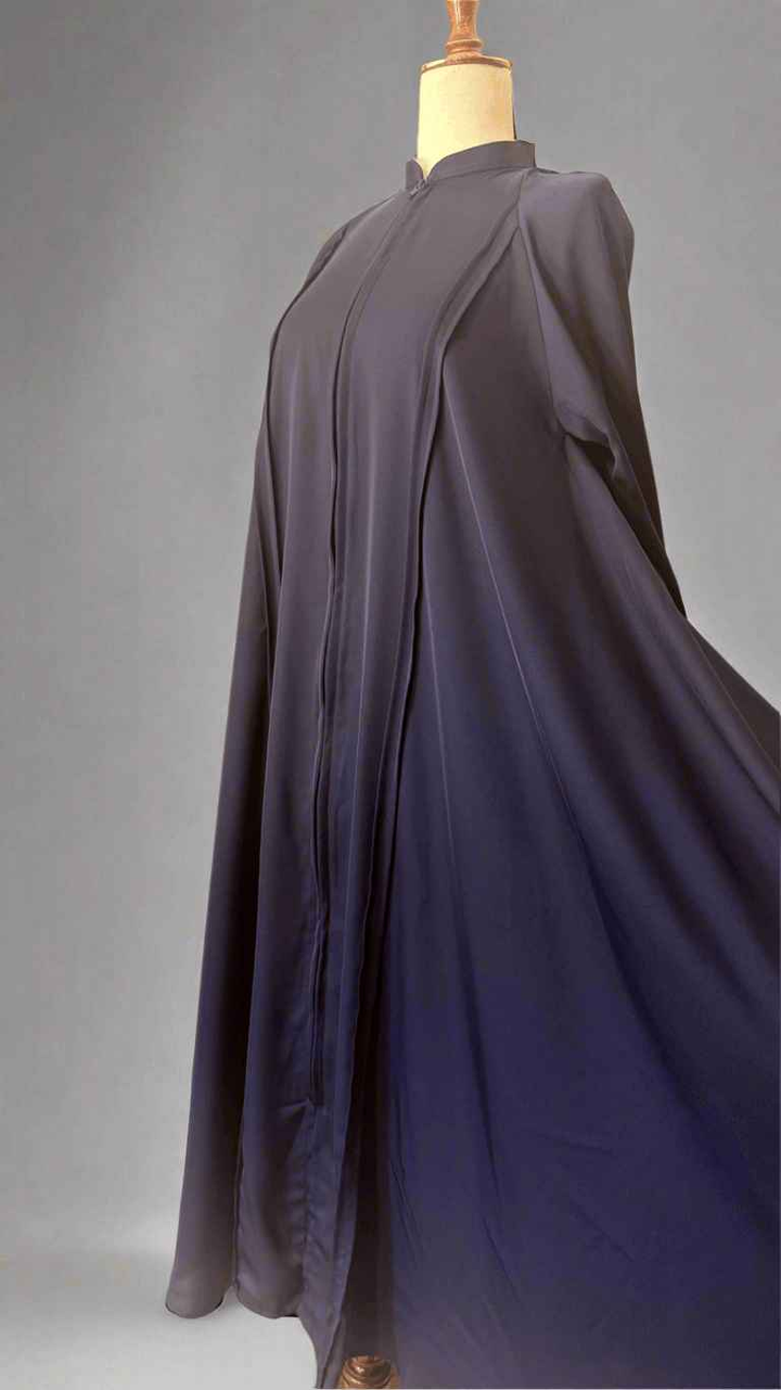 Maxi Zip Abaya with Plates