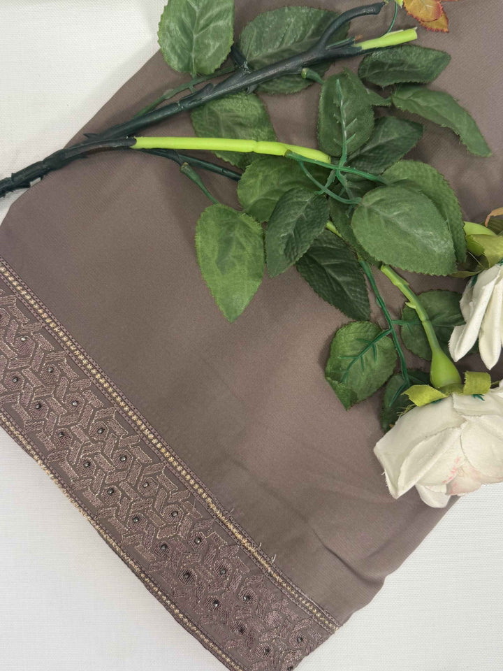 Fancy Embroidery chadder with stone