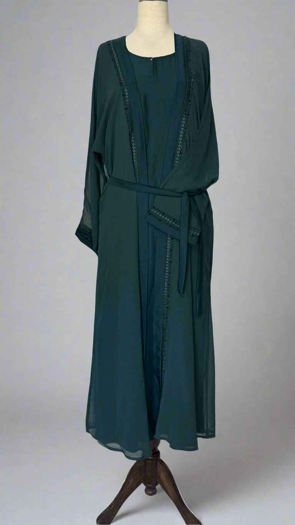 Double Layer Embroidered Abaya