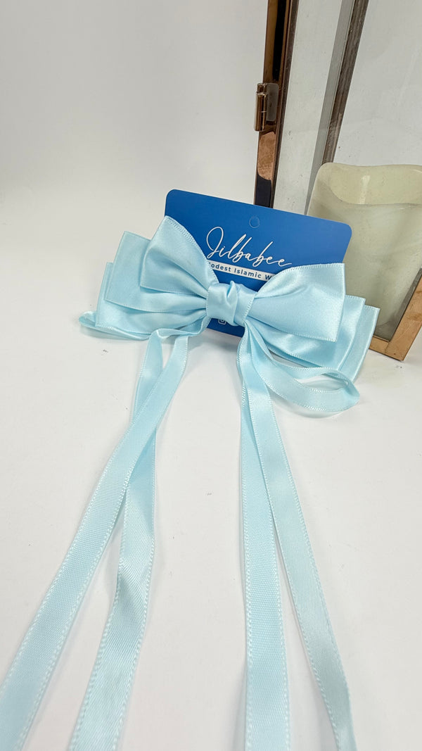 Silk Bow with long Stripe
