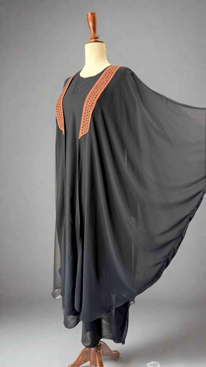 Kaftan Abaya Double Layer with Stones