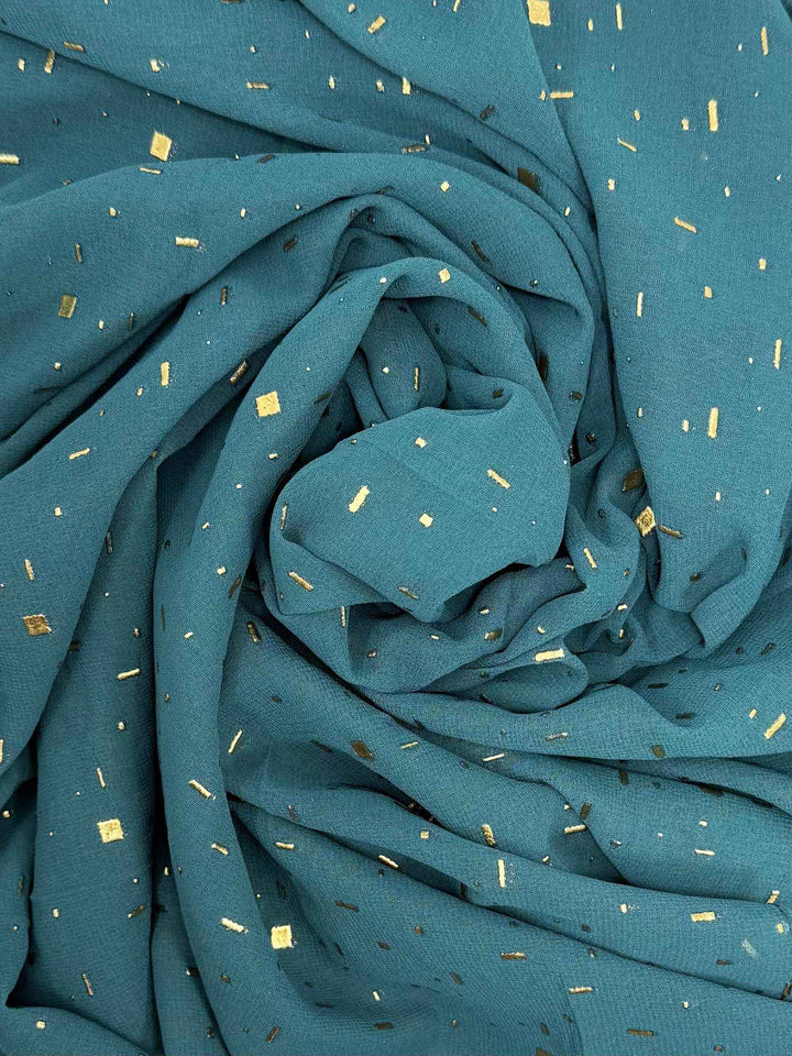 Golden Mukaish Hijab - Jilbabee