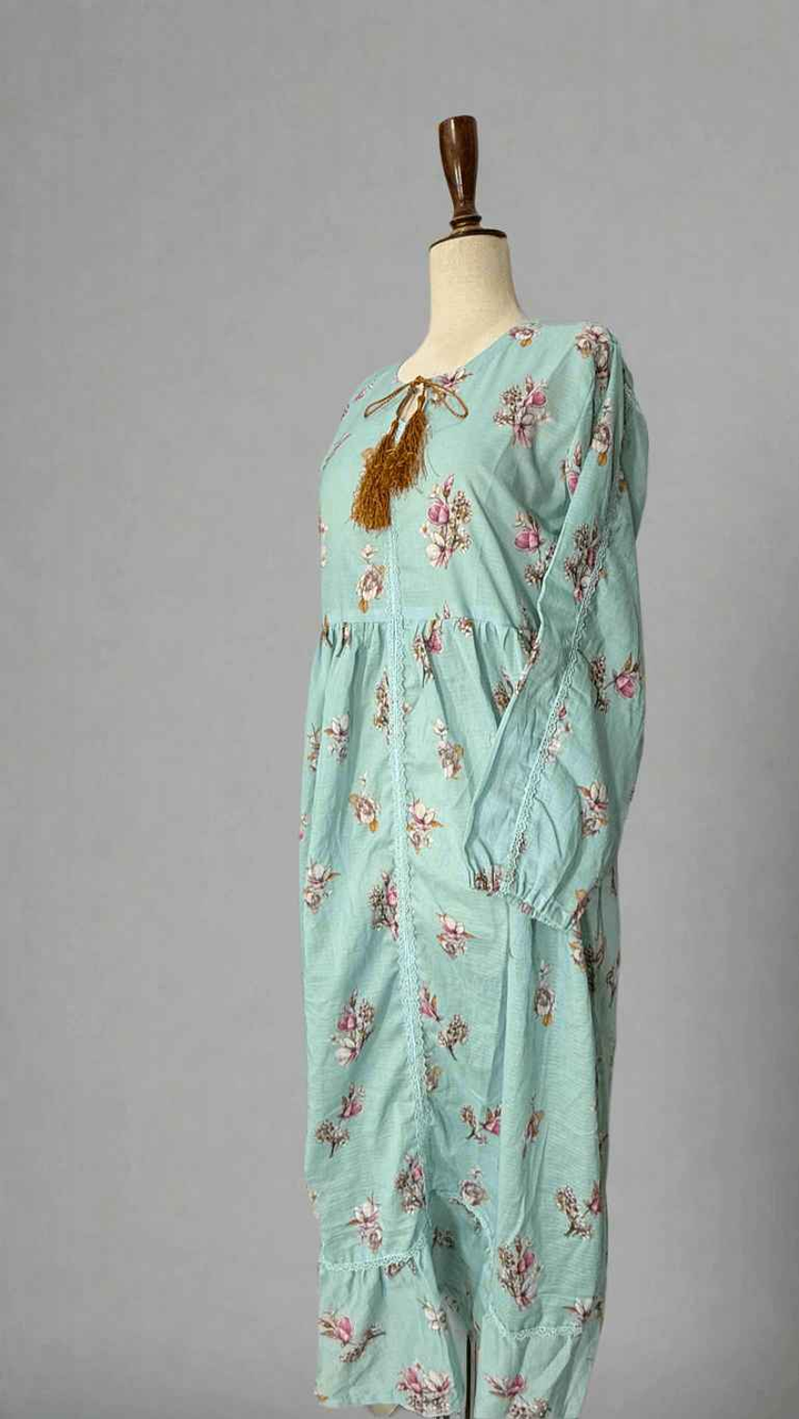 Aqua Glow Long Dress