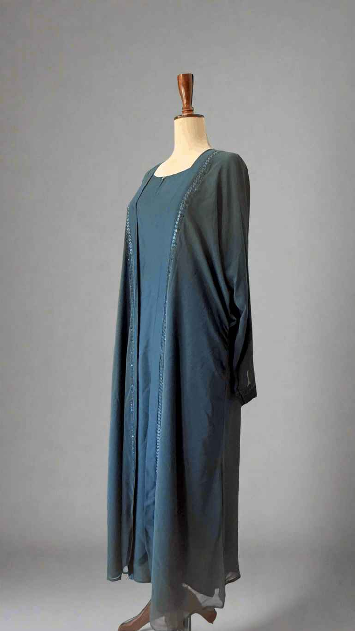 Double Layer Embroidered Abaya