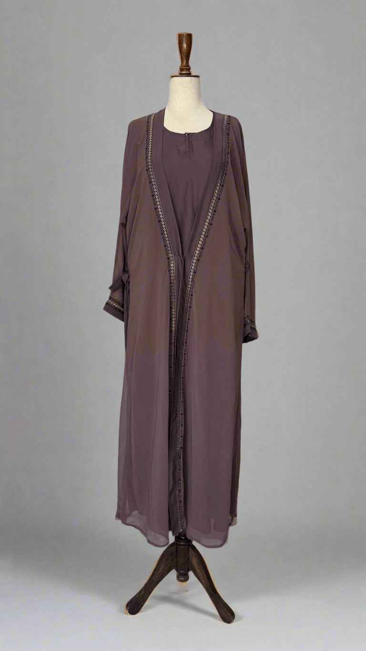 Double Layer Embroidered Abaya