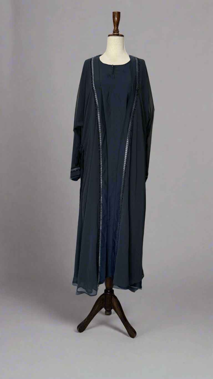 Double Layer Embroidered Abaya