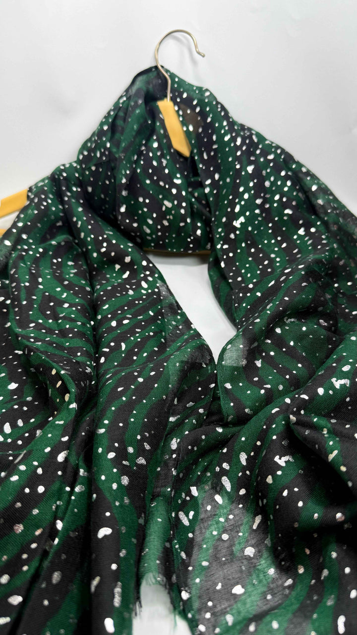 Turkish Lawn Cheeta Print With Silver Foil