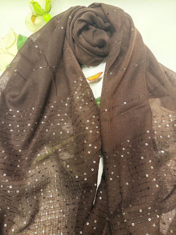 Premium Lawn Hijab with Small Sequins Border
