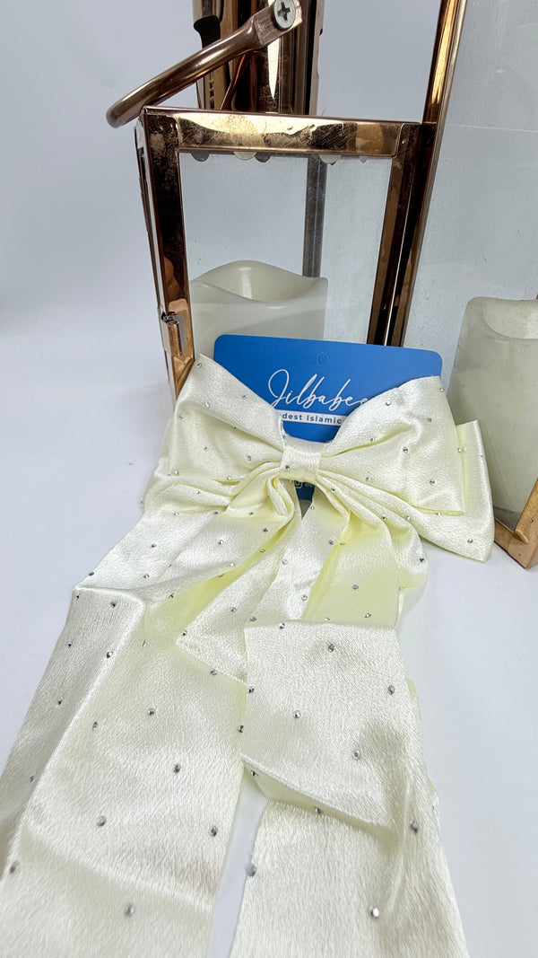 Kids Bow with Silver Mukaish