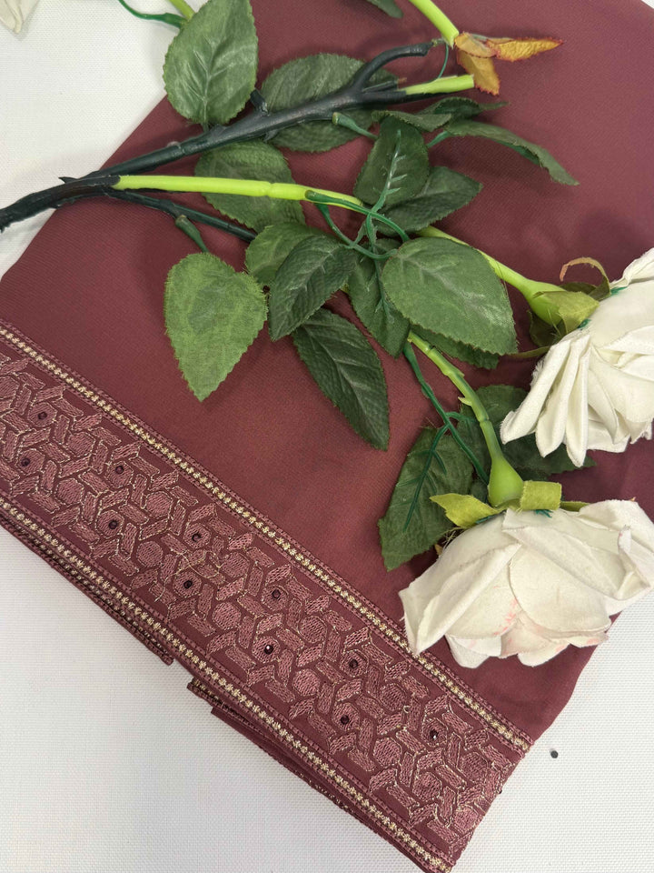 Fancy Embroidery chadder with stone