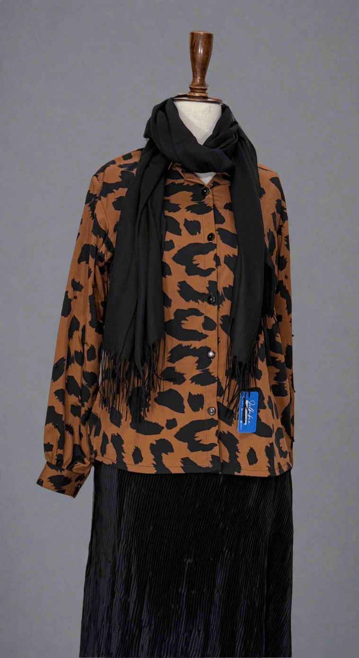 Brown & Black Printed Shirt