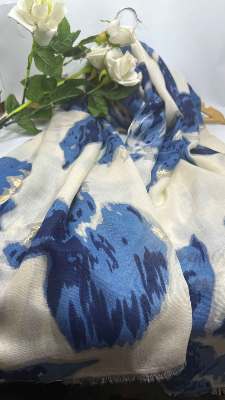 Digital printed with Gold Foil Hijab