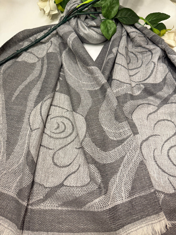 Wool Rose pattern Hijab