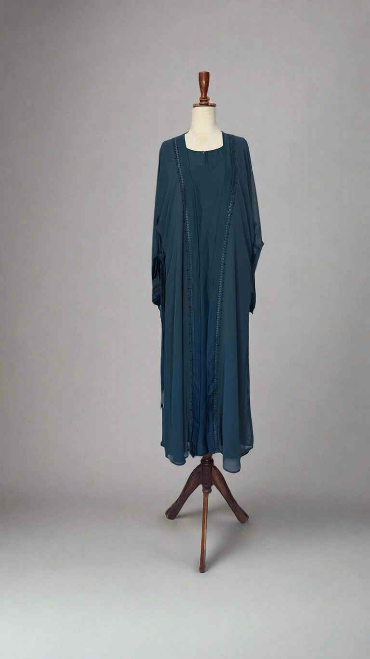 Double Layer Embroidered Abaya