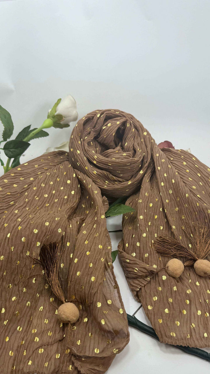 Lawn chunari Hijab with tussles - Jilbabee