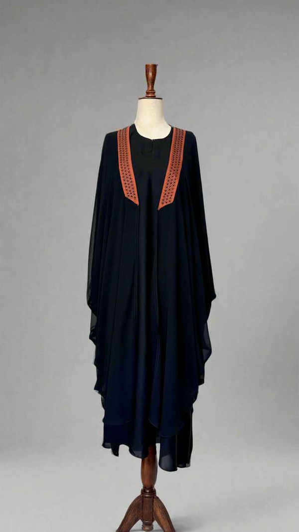 Kaftan Abaya Double Layer with Stones