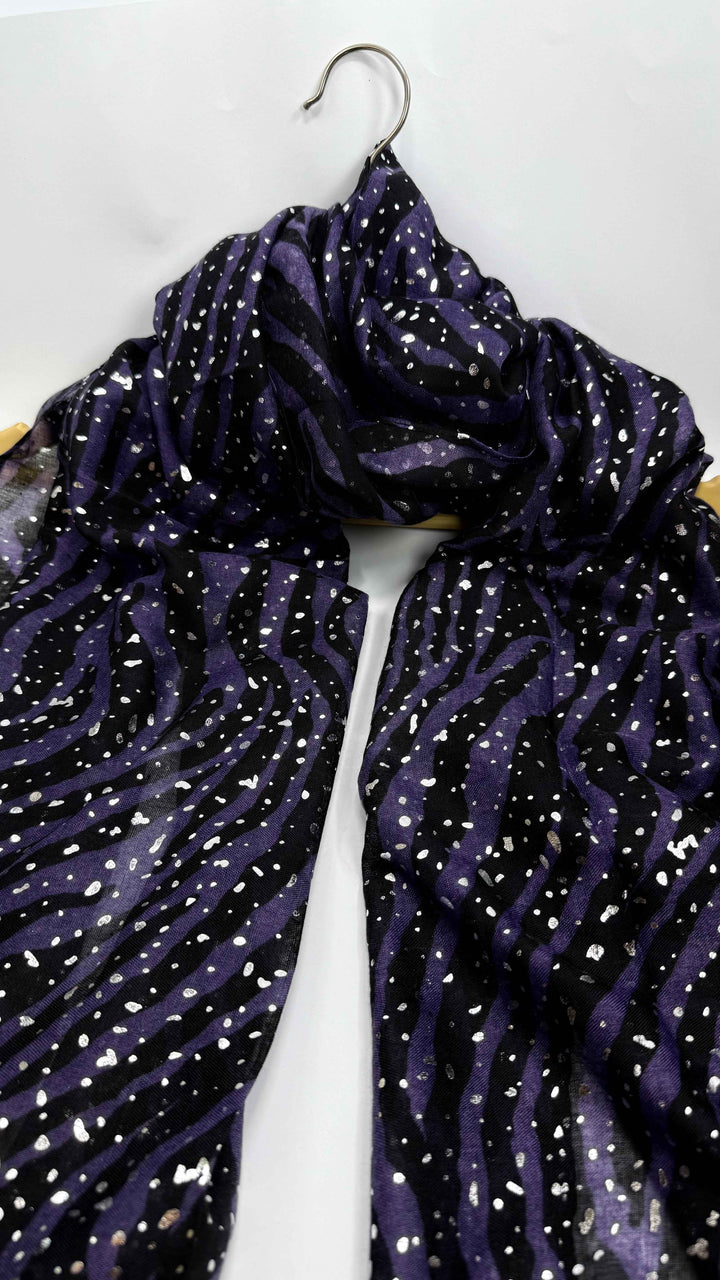 Turkish Lawn Cheeta Print With Silver Foil