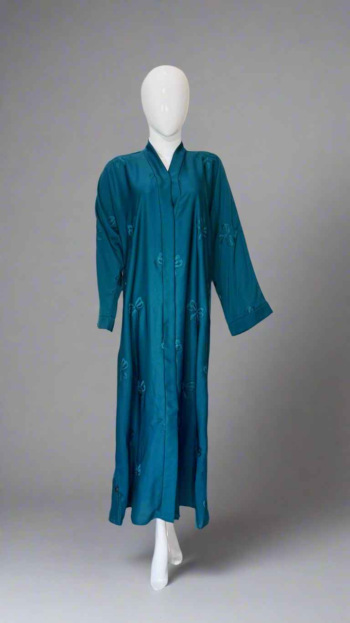 Embroidered Tie Bow Abaya