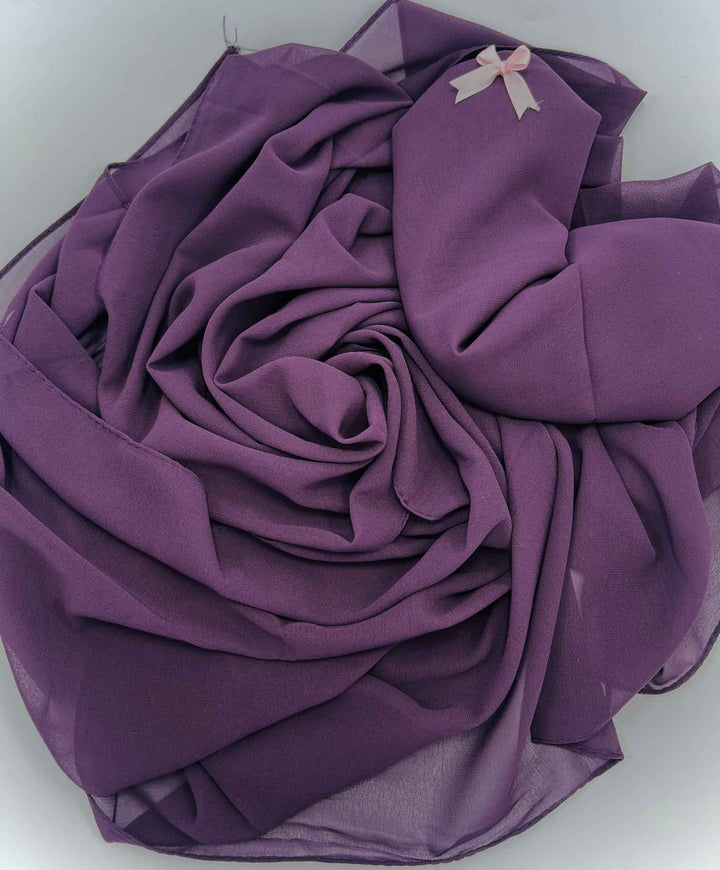 Bubble Chiffon Plain Georgette Hijab - Jilbabee