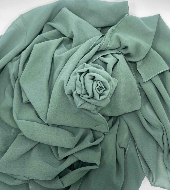 Bubble Chiffon Plain Georgette Hijab - Jilbabee