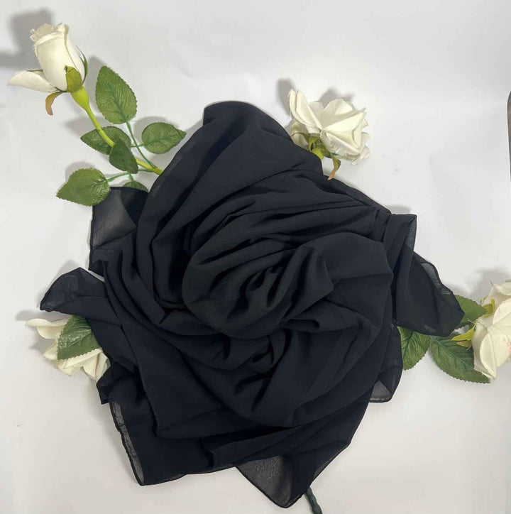 Bubble Chiffon Plain Georgette Hijab - Jilbabee