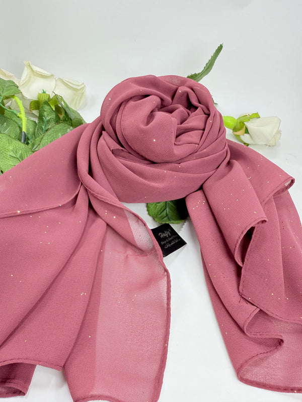 Golden Glitter chiffon Hijab
