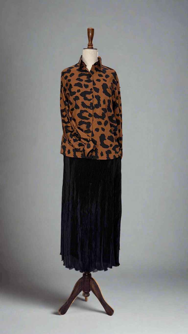 Crushed Black Skirt