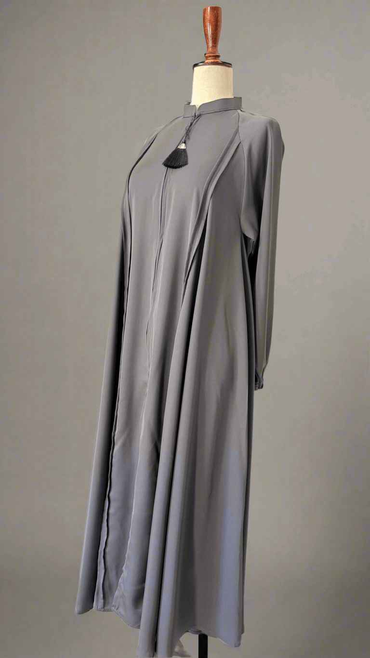 Maxi Zip Abaya with Plates