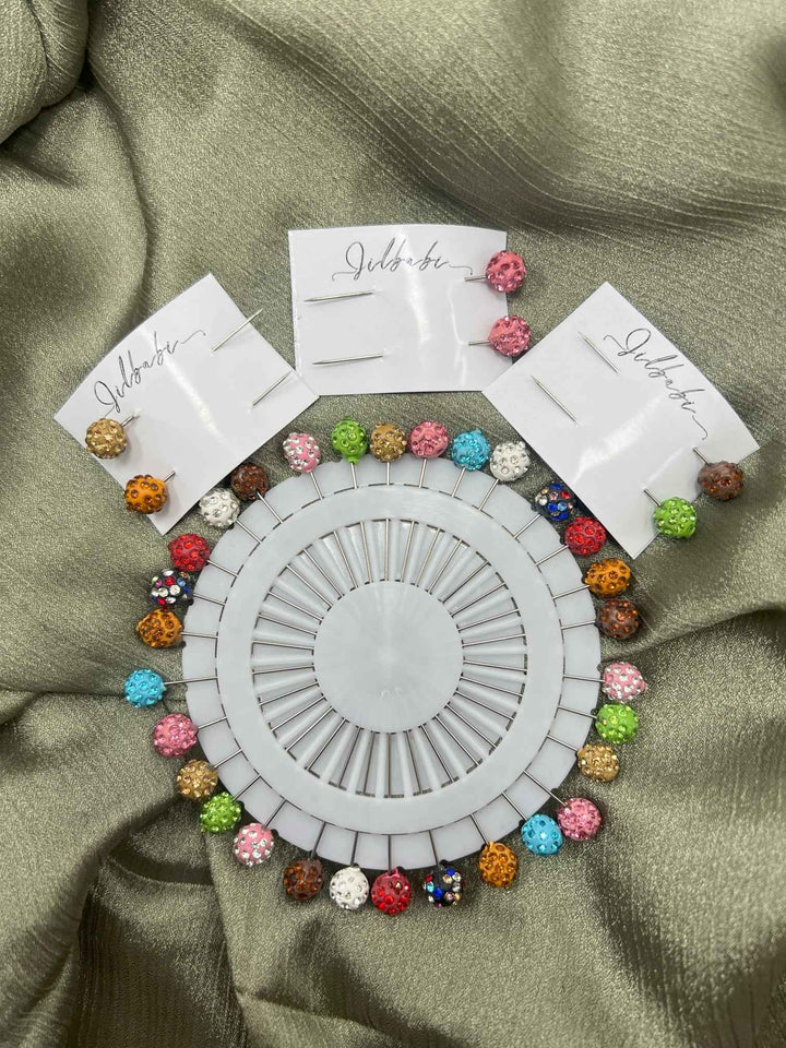 Disco Balls Hijab Pins - Jilbabee