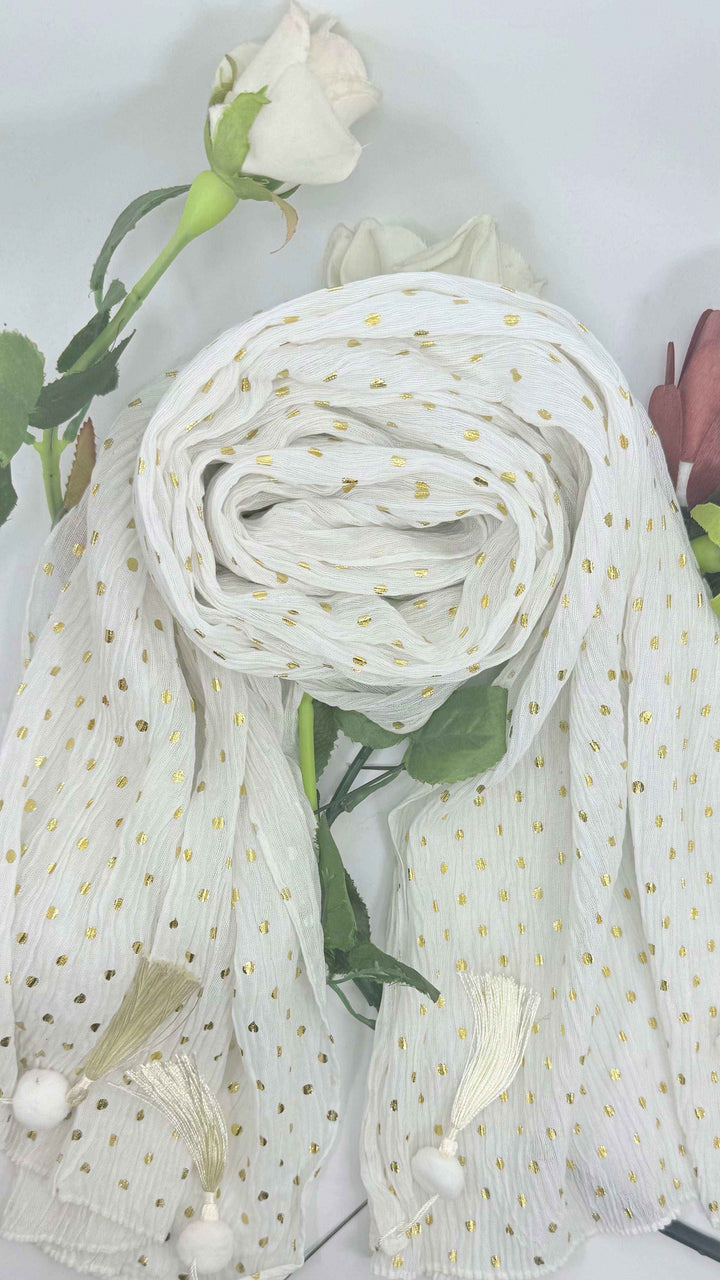 Lawn chunari Hijab with tussles - Jilbabee