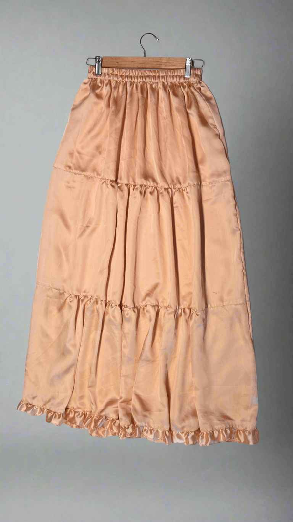 Peach Silk Skirt