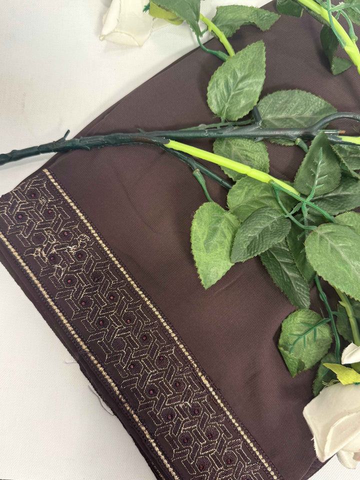 Fancy Embroidery chadder with stone