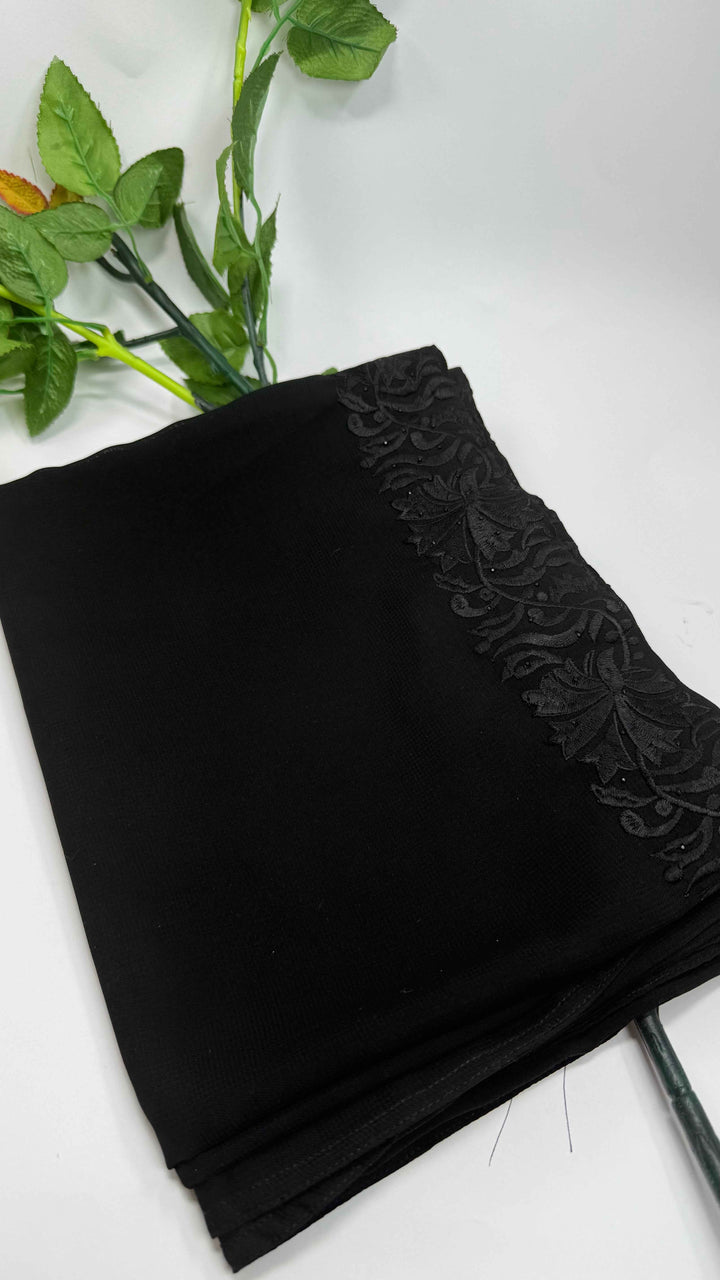Embroidered chiffon chadder