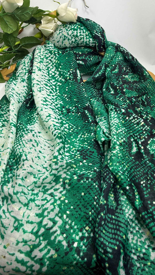 Digital printed with Gold Foil Hijab