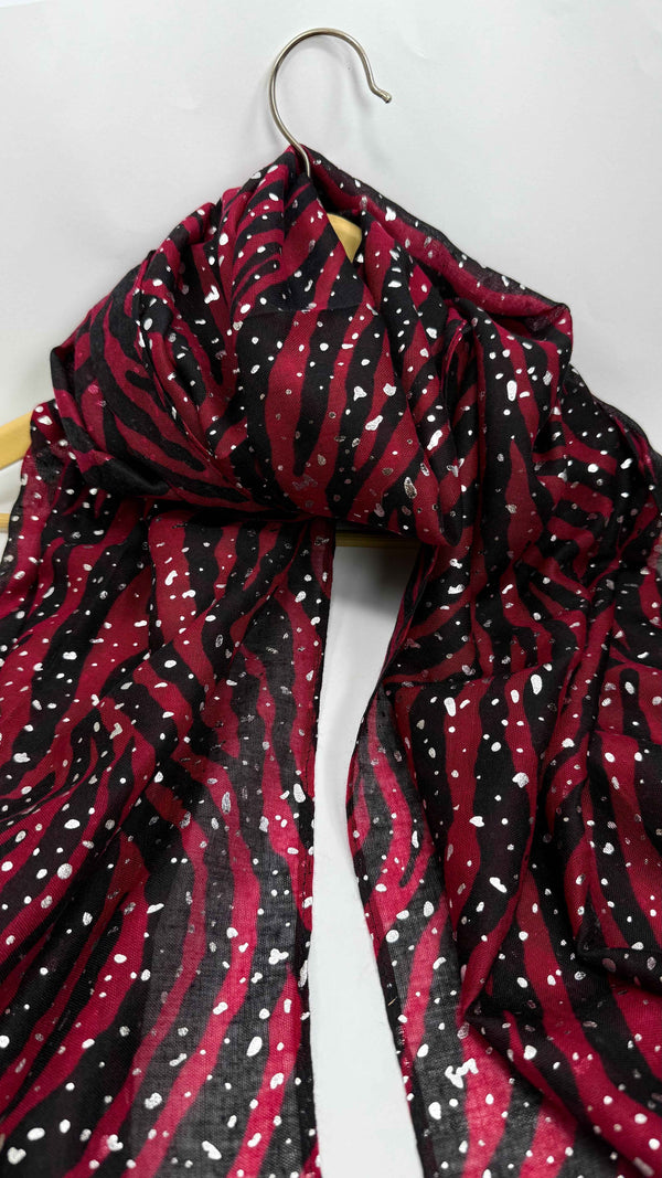 Turkish Lawn Cheeta Print With Silver Foil