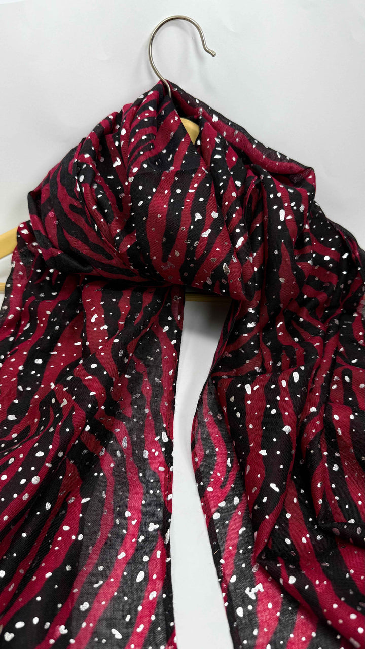 Turkish Lawn Cheeta Print With Silver Foil