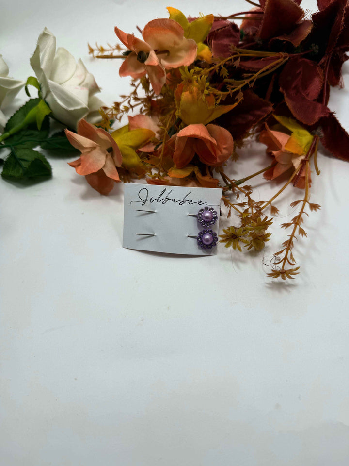 Flower pin with pearl - Jilbabee
