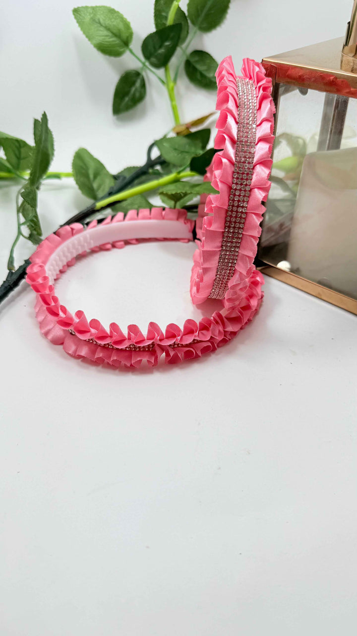 Fancy Frill with silver Stones Hair band