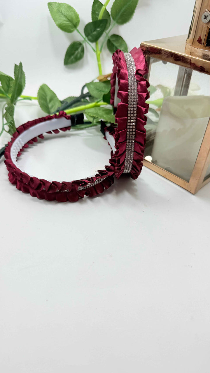 Fancy Frill with silver Stones Hair band