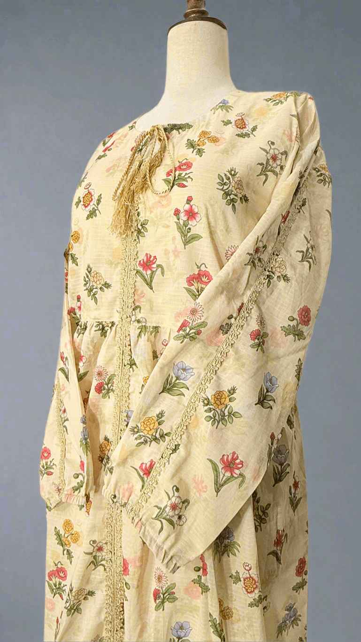 Lime Flora Long Dress