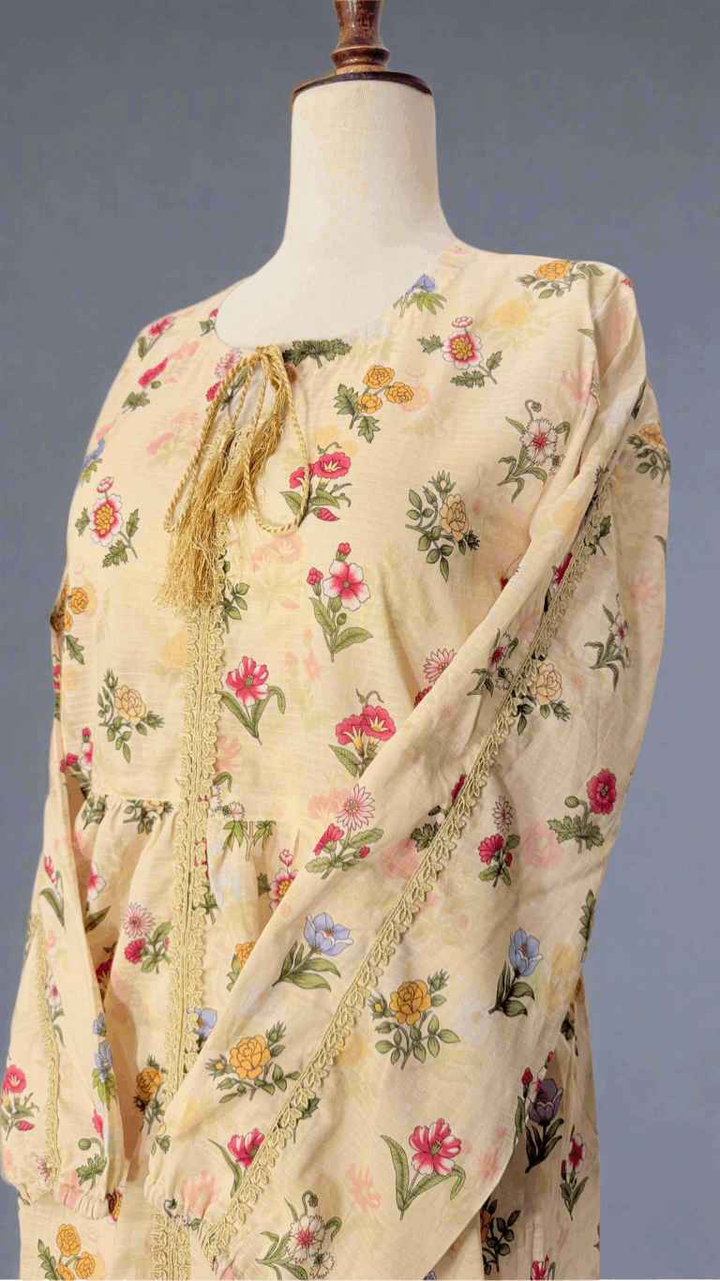 Lime Flora Long Dress