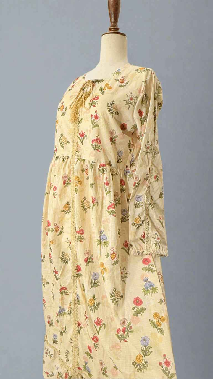Lime Flora Long Dress